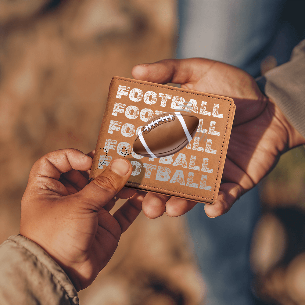 Football Fan Graphic Leather Wallet
