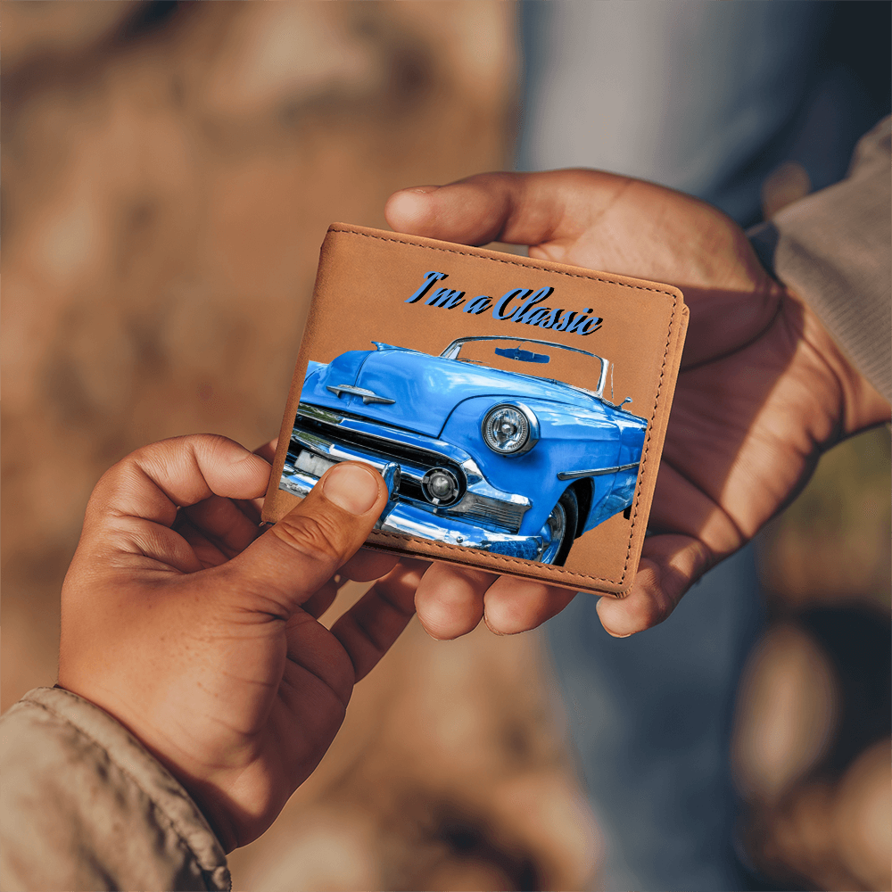 I'm a Classic Car Enthusiast Genuine Leather Wallet