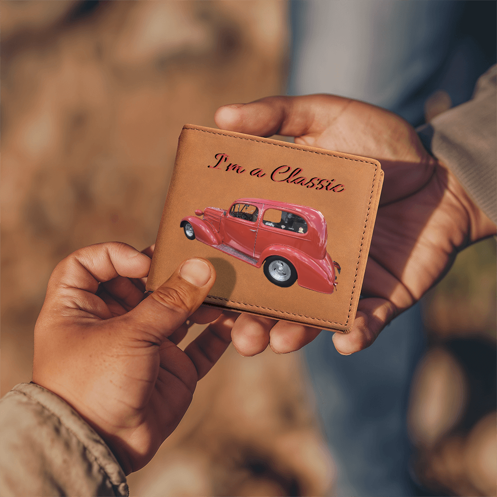 I'm a Classic Car Graphic Leather Wallet