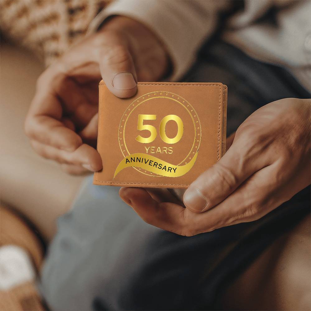 Happy 50 Years Anniversary Graphic Leather Wallet