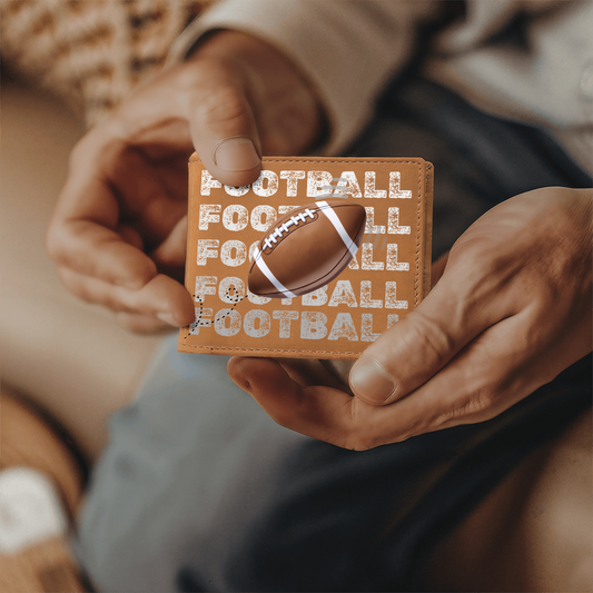 Football Fan Graphic Leather Wallet
