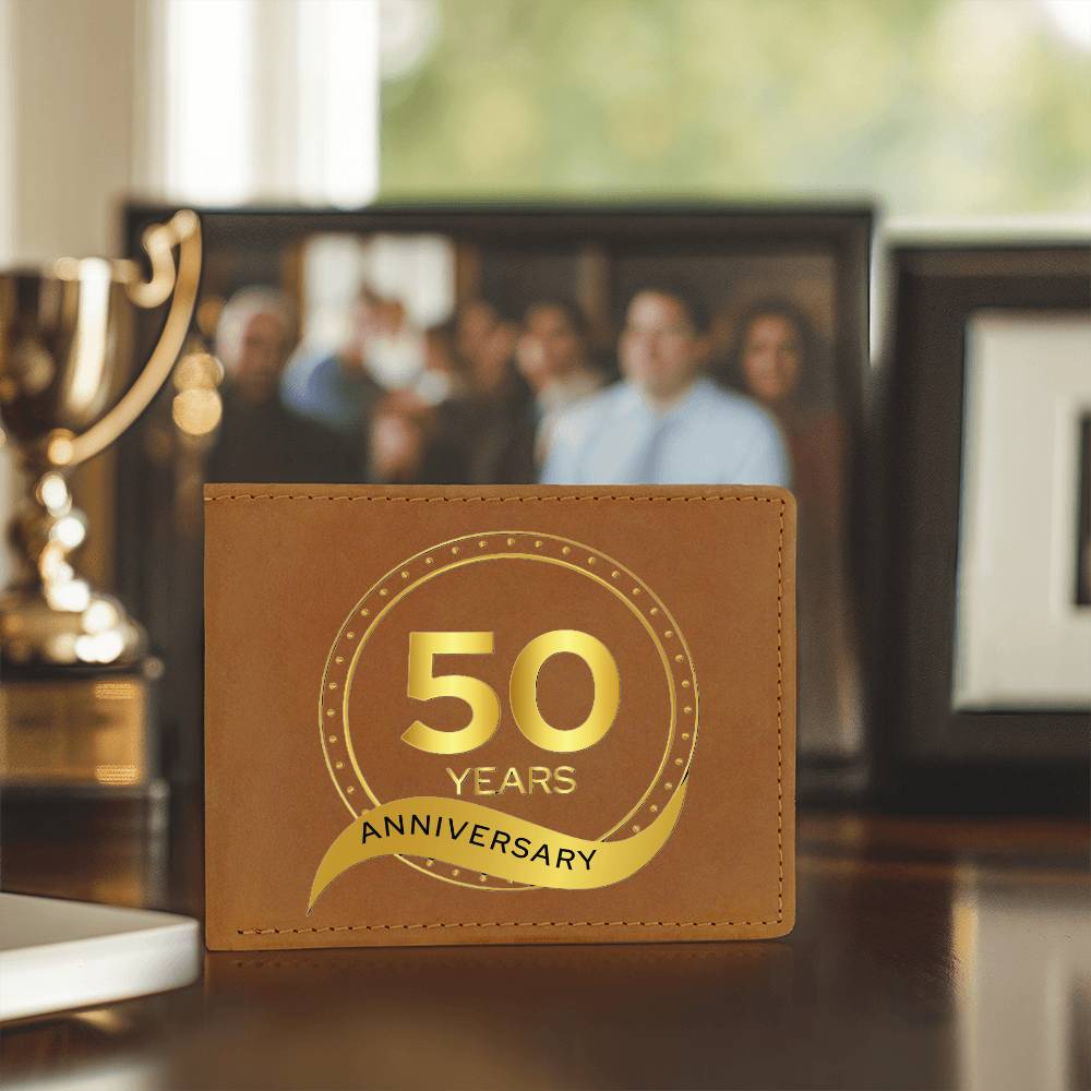 Happy 50 Years Anniversary Graphic Leather Wallet