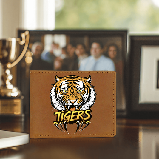 Ferocious Tiger Team Sports Graphic Leather Wallet