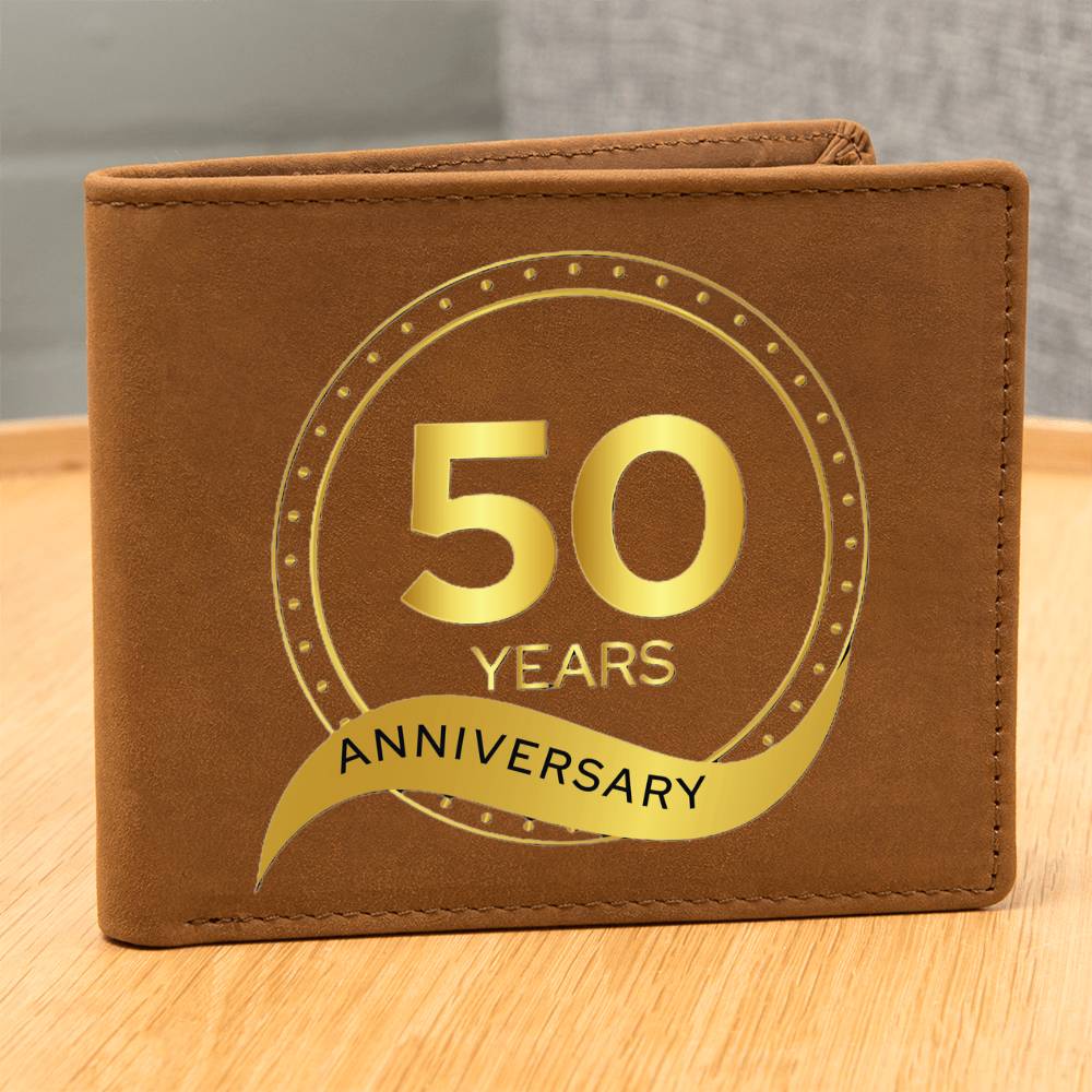 Happy 50 Years Anniversary Graphic Leather Wallet