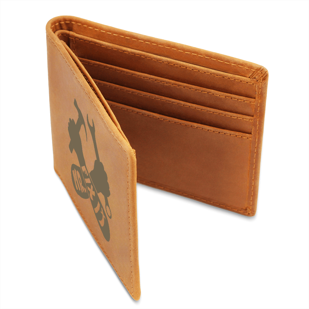 Mr. Fix It Mechanic Design Graphic Leather Wallet