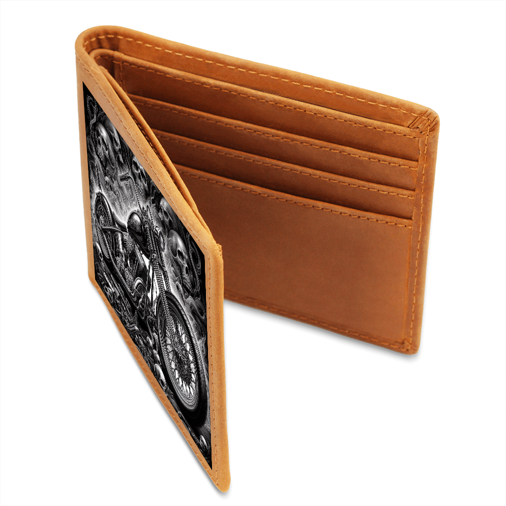 Gothic Motorcycle Genuine Leather Wallet