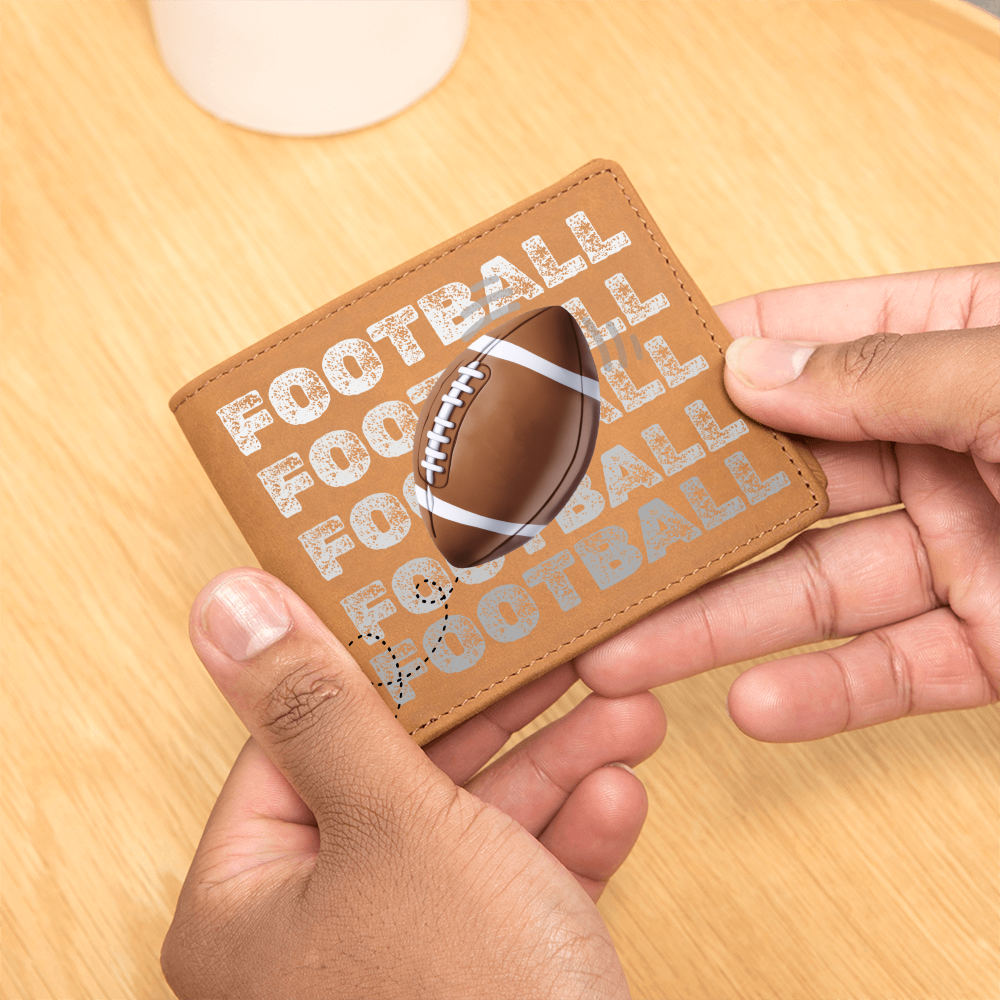 Football Fan Graphic Leather Wallet