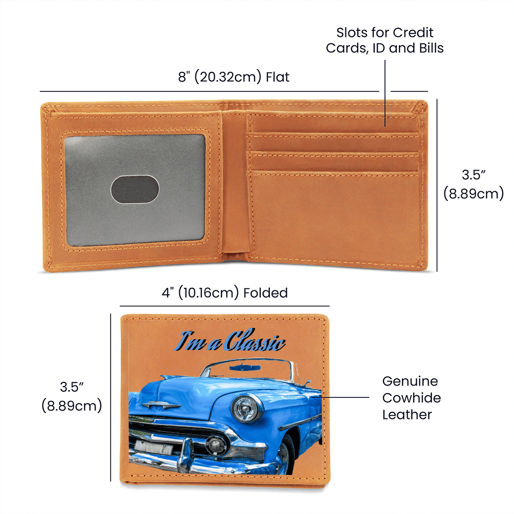 I'm a Classic Car Enthusiast Genuine Leather Wallet