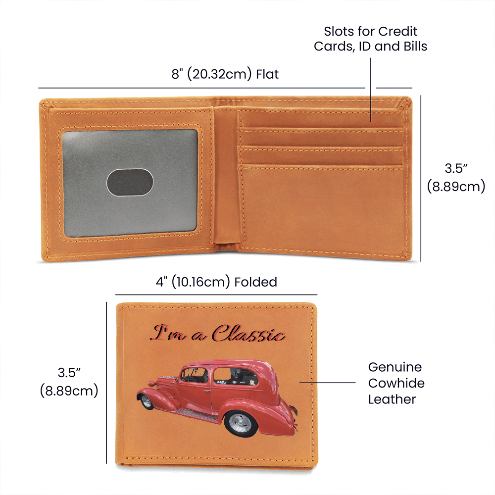 I'm a Classic Car Graphic Leather Wallet