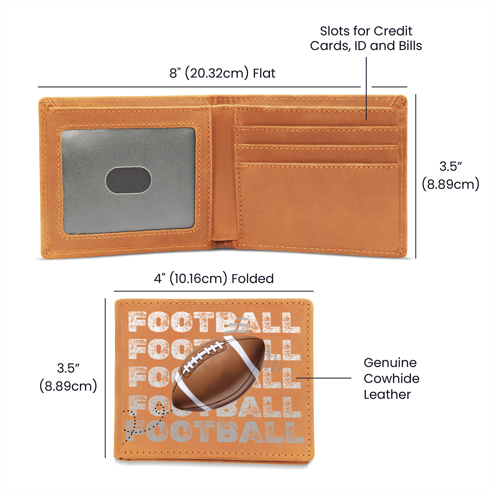 Football Fan Graphic Leather Wallet