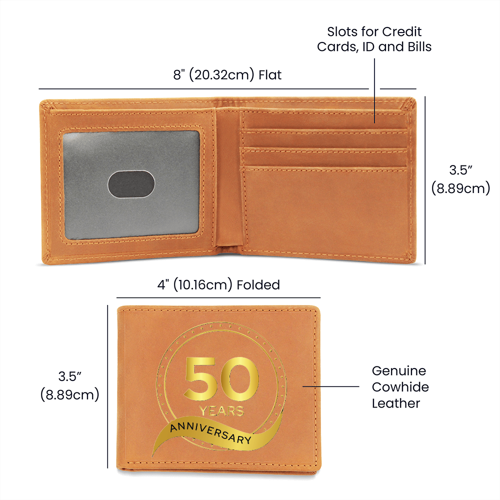 Happy 50 Years Anniversary Graphic Leather Wallet