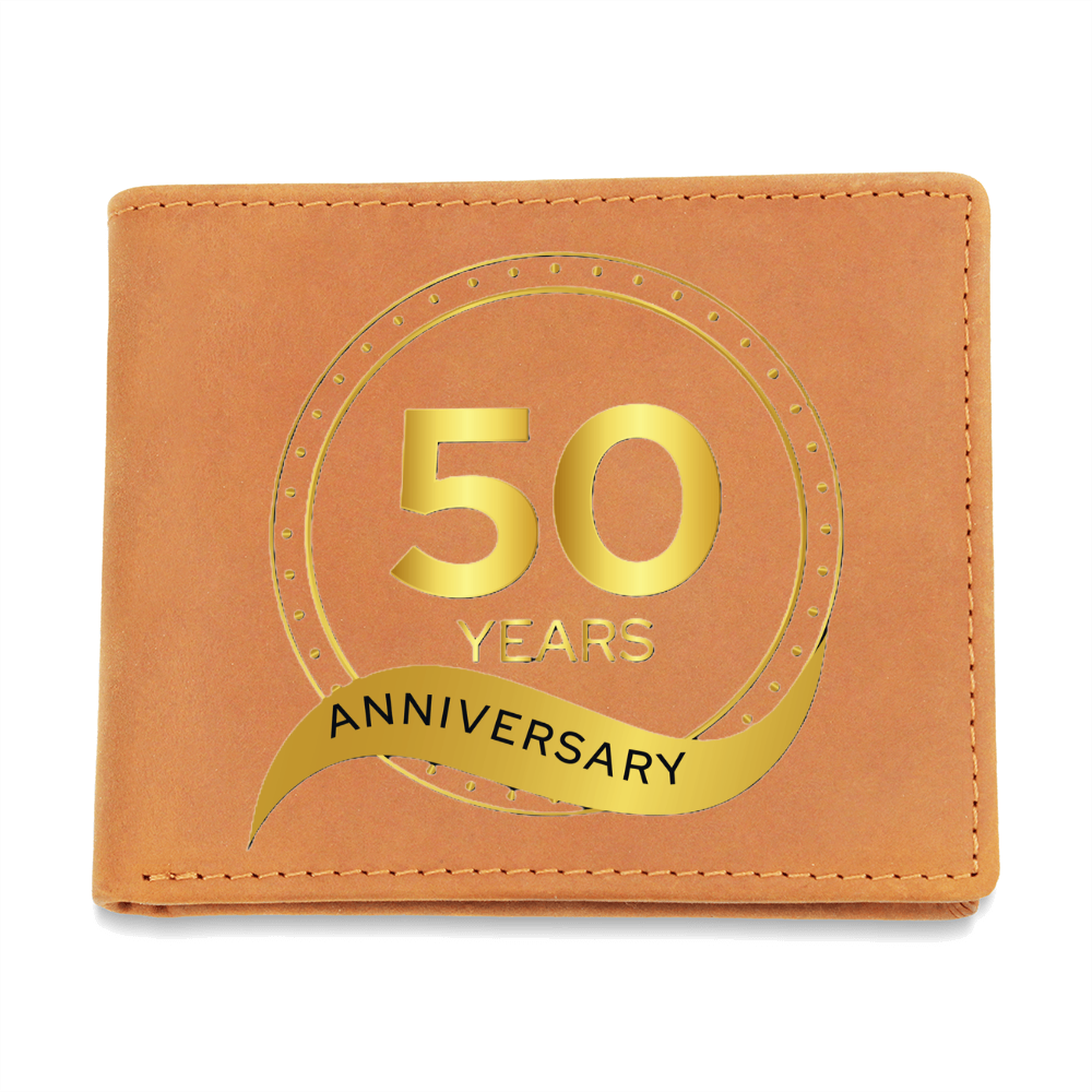 Happy 50 Years Anniversary Graphic Leather Wallet