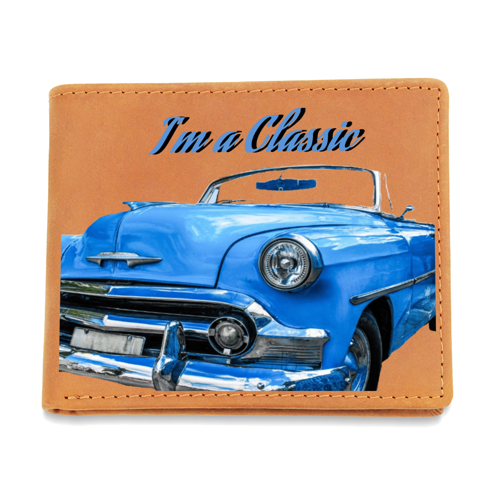 I'm a Classic Car Enthusiast Genuine Leather Wallet