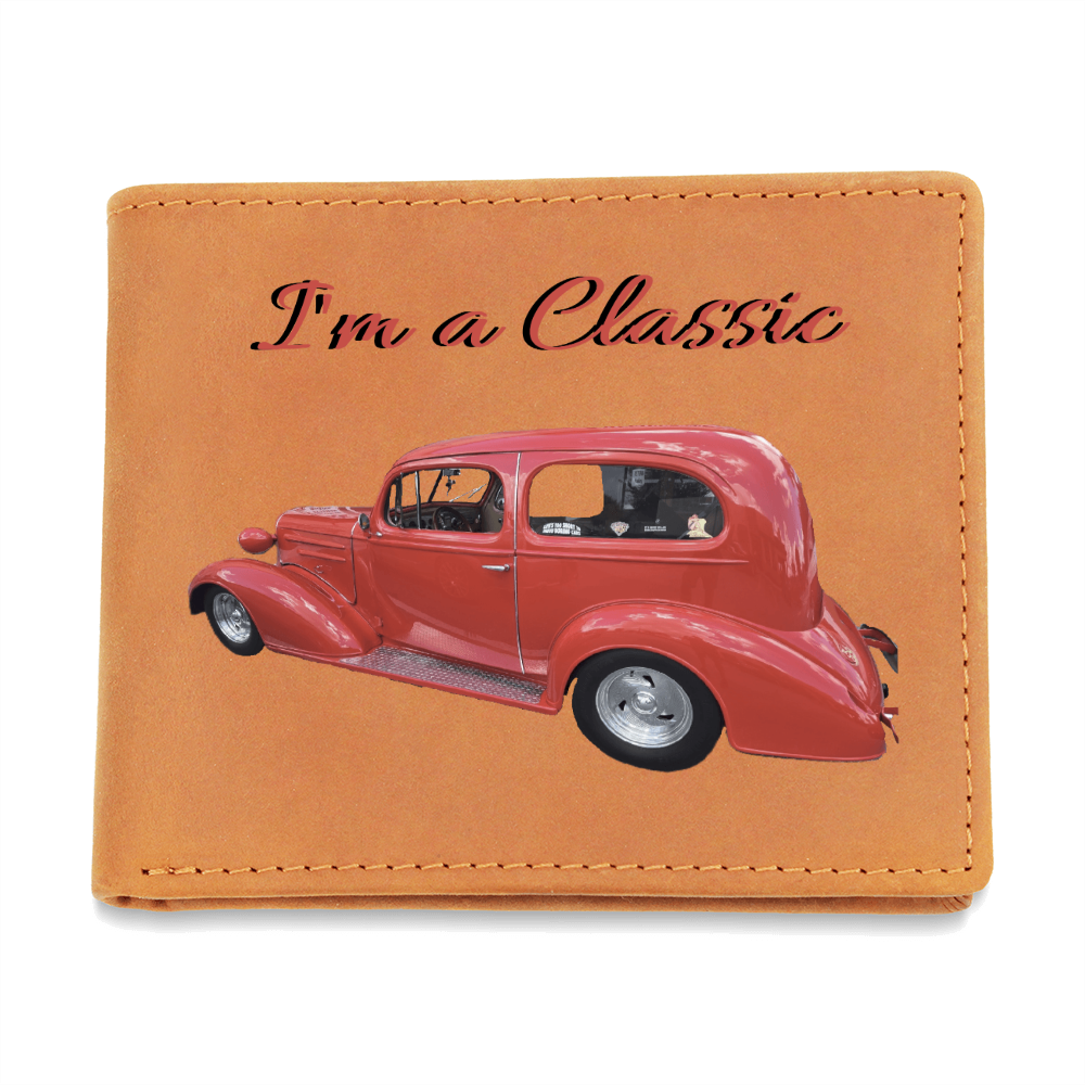 I'm a Classic Car Graphic Leather Wallet