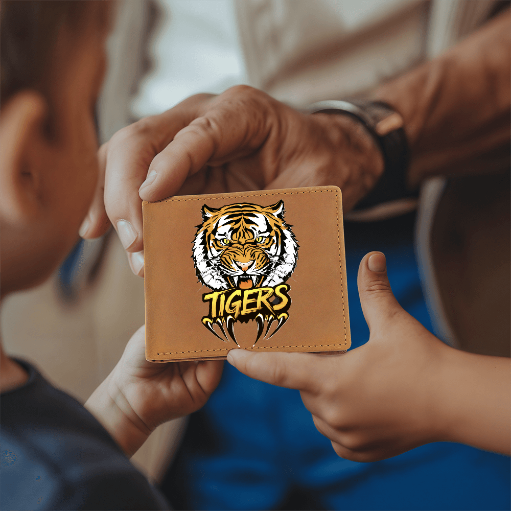 Ferocious Tiger Team Sports Graphic Leather Wallet