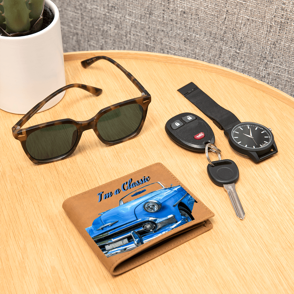 I'm a Classic Car Enthusiast Genuine Leather Wallet