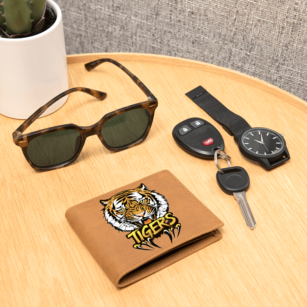 Ferocious Tiger Team Sports Graphic Leather Wallet