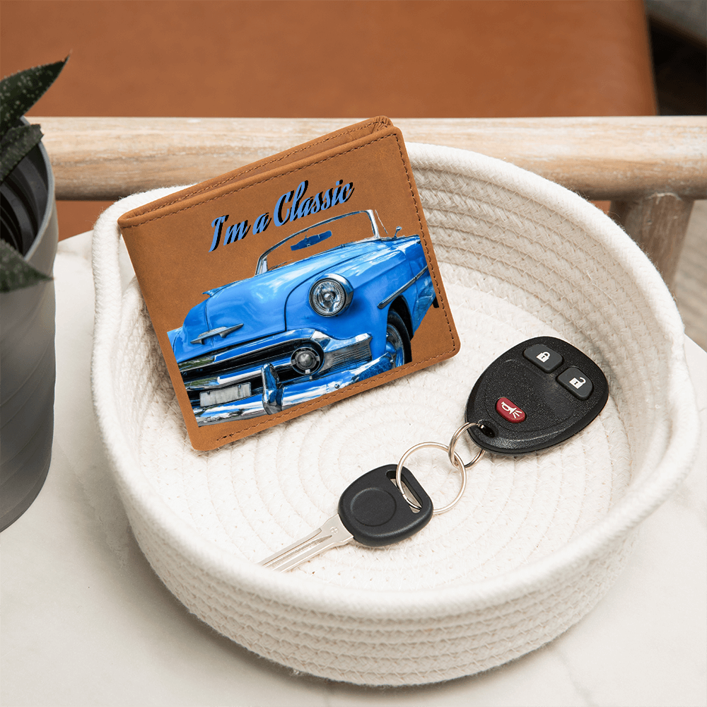 I'm a Classic Car Enthusiast Genuine Leather Wallet