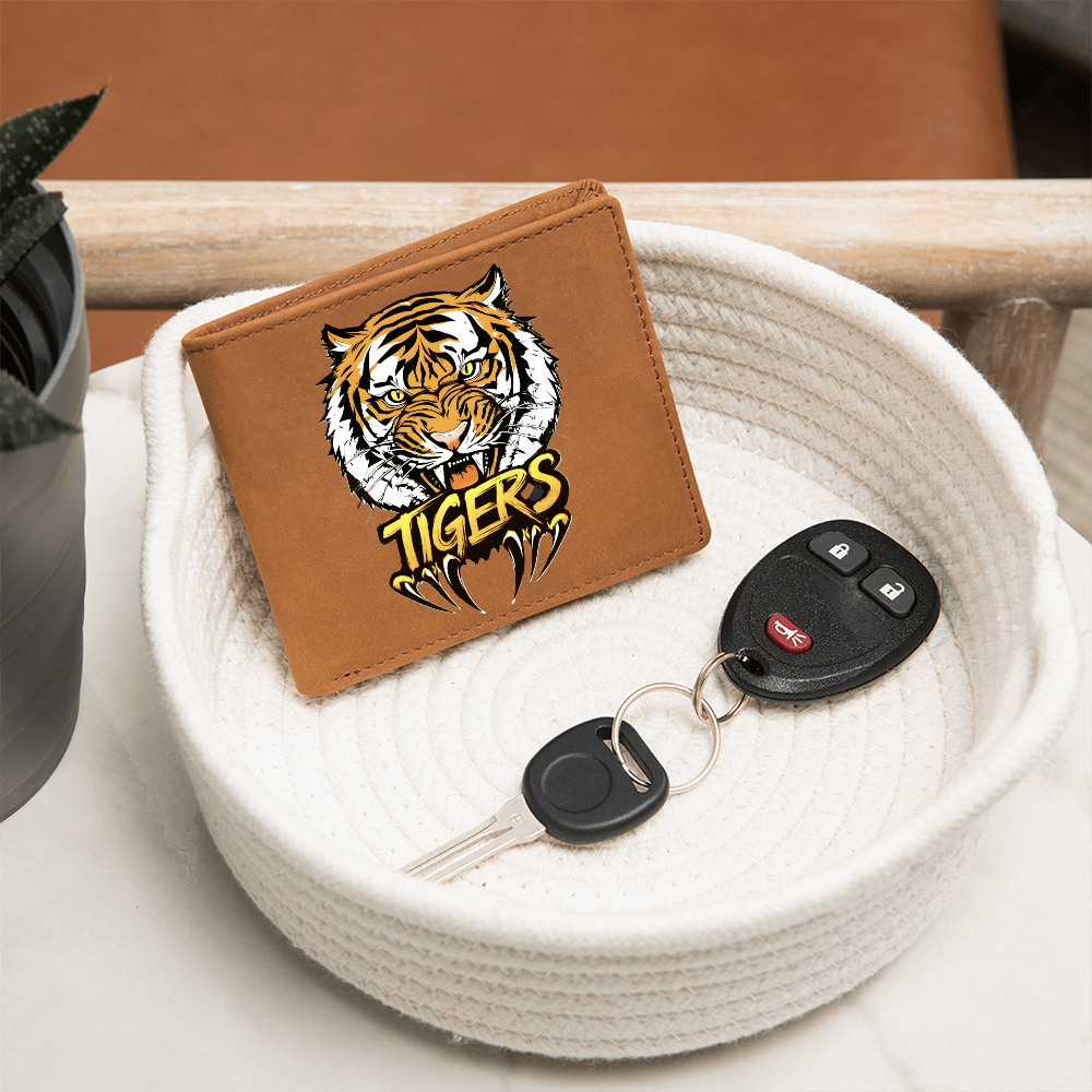 Ferocious Tiger Team Sports Graphic Leather Wallet