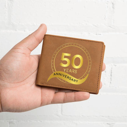 Happy 50 Years Anniversary Graphic Leather Wallet