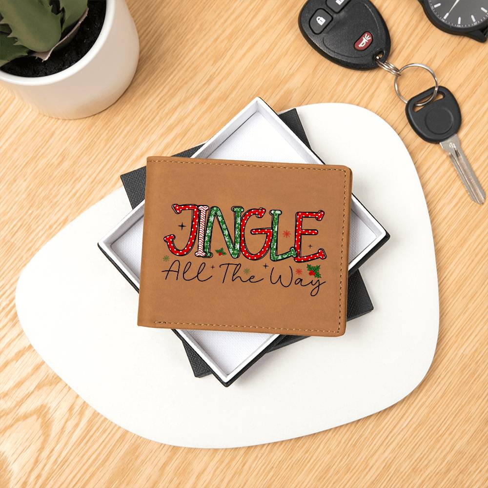 Christmas Jingle All the Way Graphic Leather Wallet