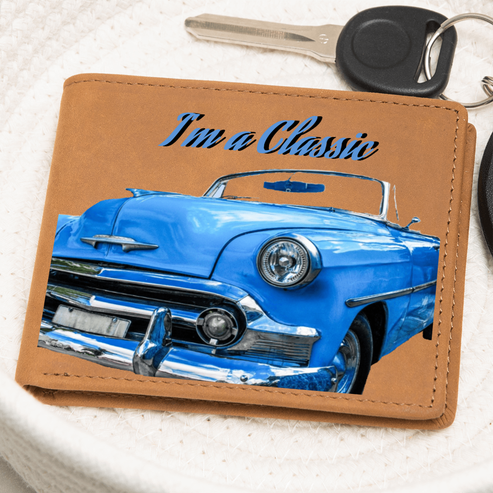 I'm a Classic Car Enthusiast Genuine Leather Wallet