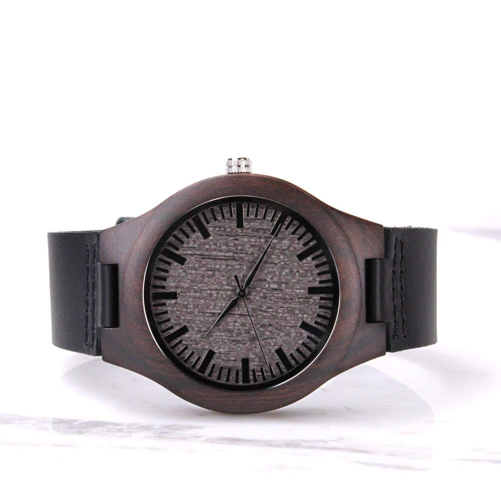 Come to Me I'll Give You Rest Faith Based Engraved Wooden Watch