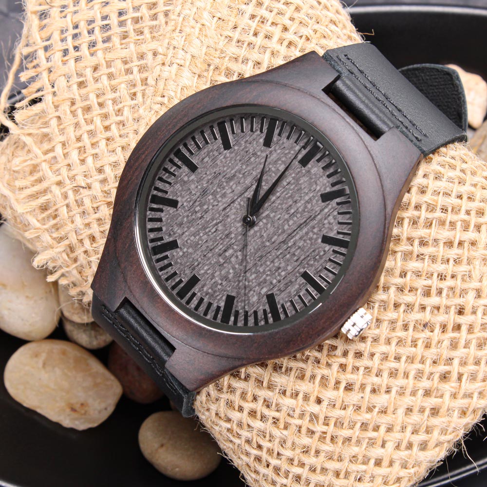 #1 Dad Happy Father's Day Engraved Wooden Watch