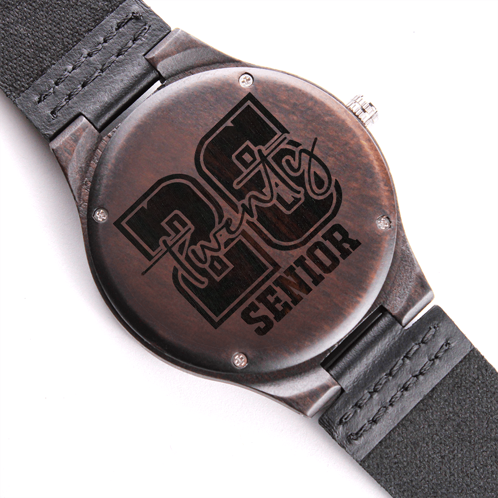 Senior 2026 Graduation Gift Engraved Wooden Watch