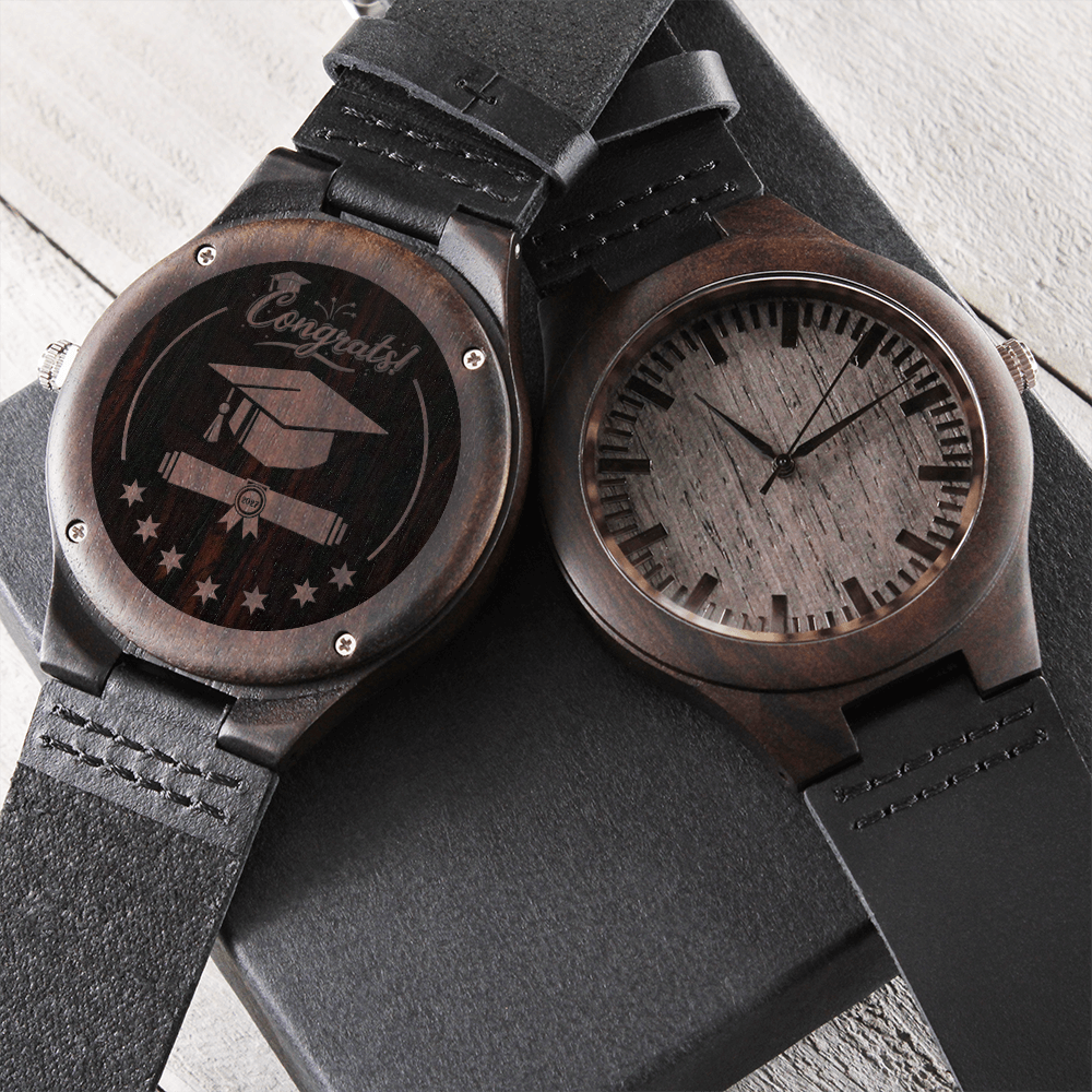 Congrats 2027 Graduate Engraved Wooden Watch