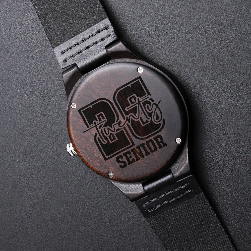 Senior 2026 Graduation Gift Engraved Wooden Watch