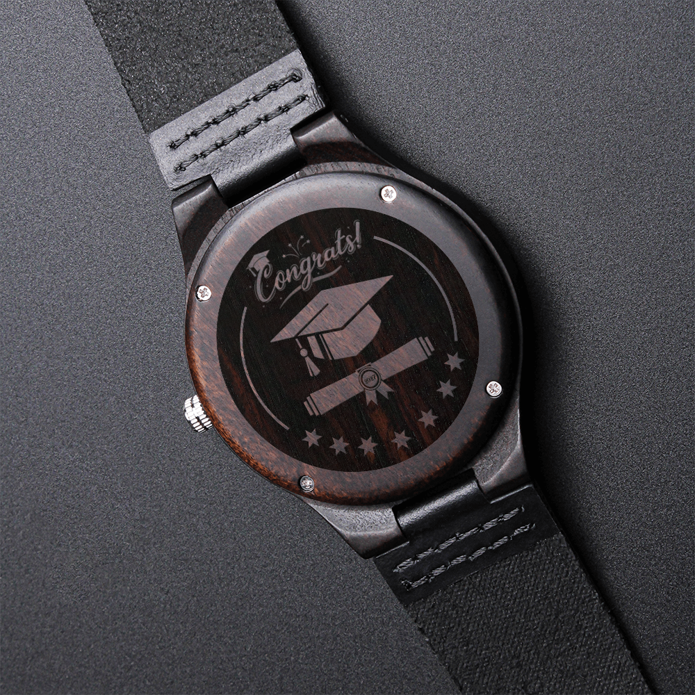 Congrats 2027 Graduate Engraved Wooden Watch