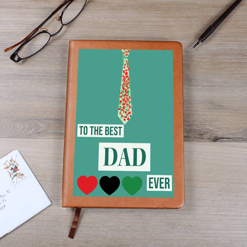 To the Best Dad Ever with Necktie Leather Journal