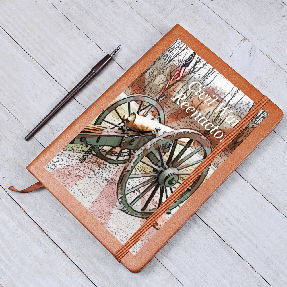 Civil War Reenactor Graphic Leather Journal