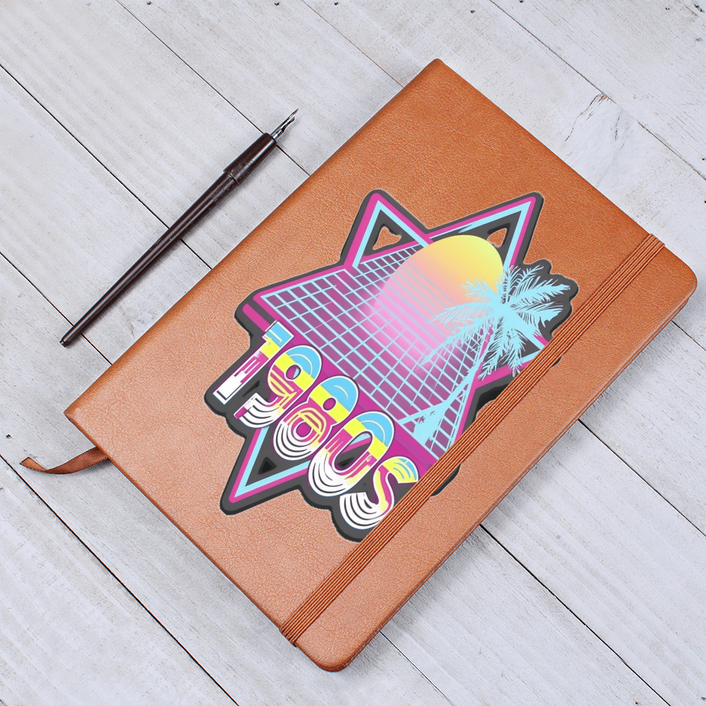 1980's Retro Style Brown Leather Journal