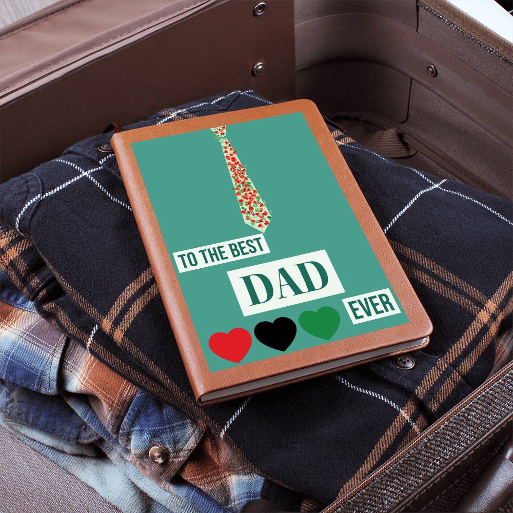 To the Best Dad Ever with Necktie Leather Journal