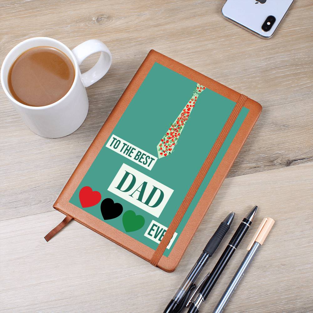 To the Best Dad Ever with Necktie Leather Journal