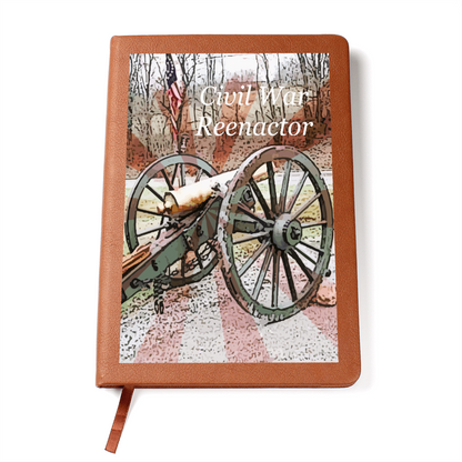 Civil War Reenactor Graphic Leather Journal