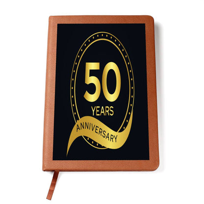 50 Years Anniversary Graphic Leather Journal