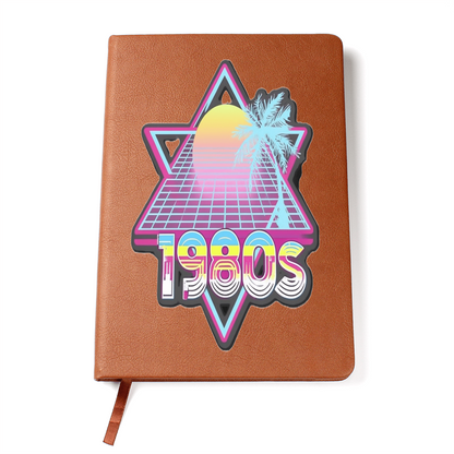 1980's Retro Style Brown Leather Journal