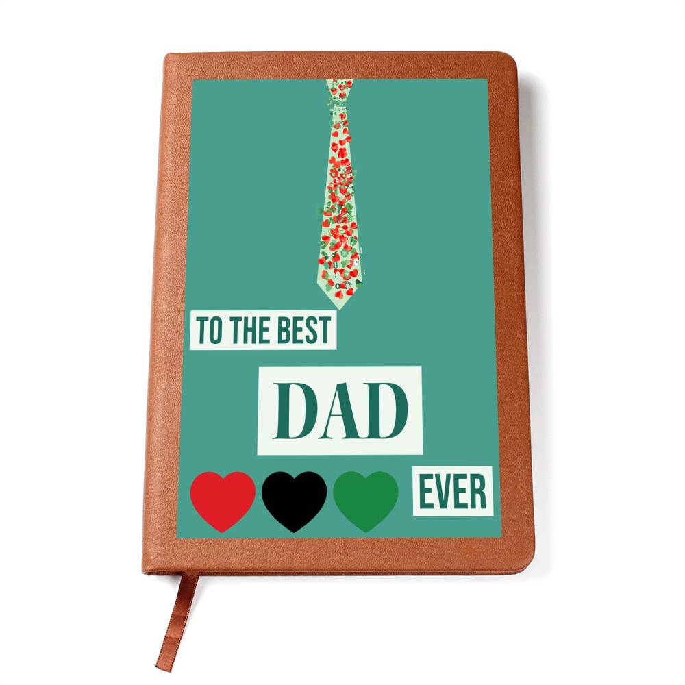 To the Best Dad Ever with Necktie Leather Journal