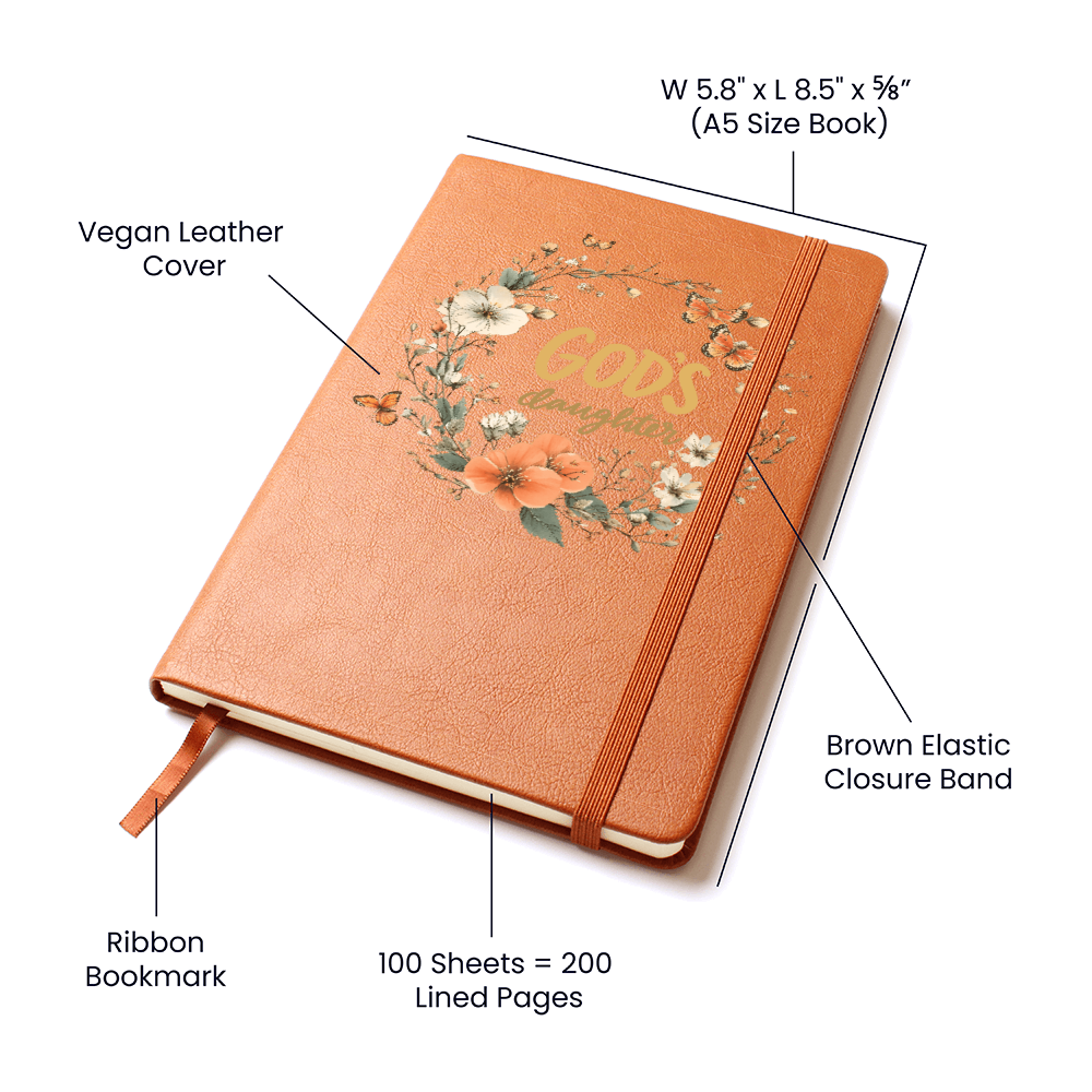 God's Daughter Faith Based Vegan Leather Graphic Journal