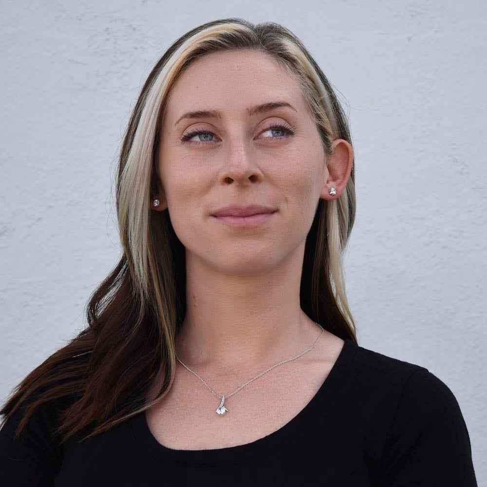 1970's Flower Power Alluring Beauty Necklace & Earring Jewelry Gift Set