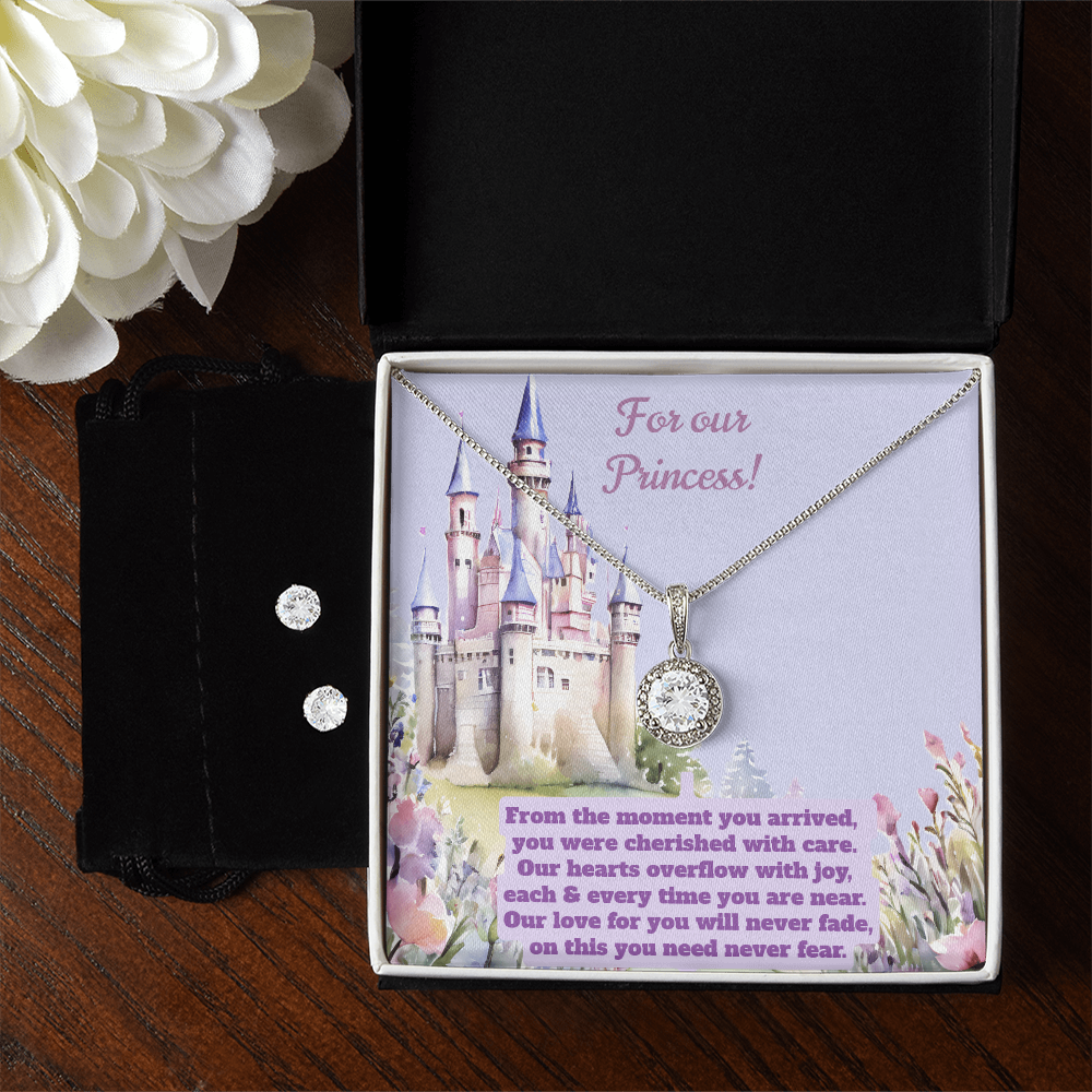 For Our Princess Eternal Hope Necklace and Earring Jewelry Gift Set