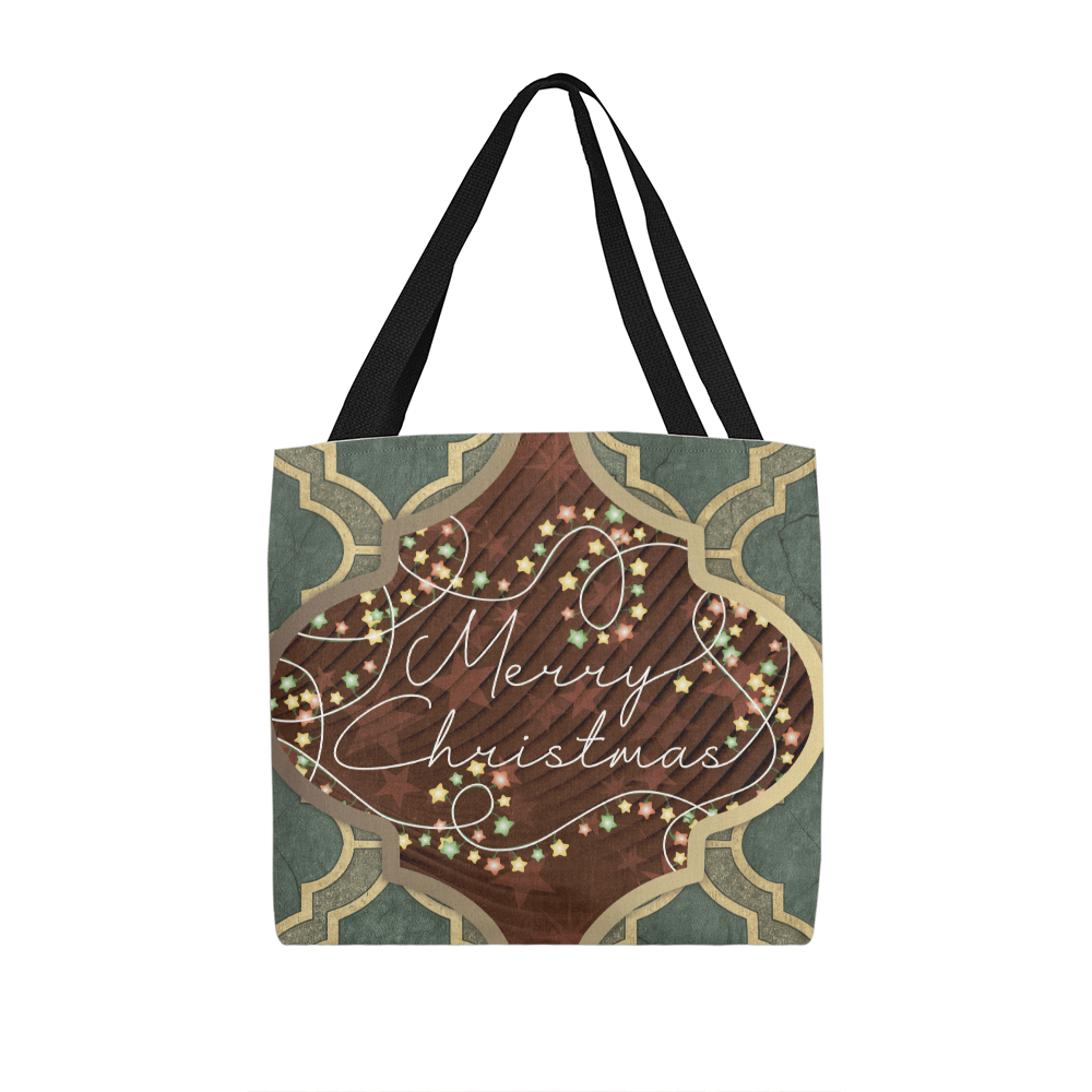 Merry Christmas Arabasque Tile Classic Tote Bag