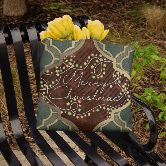 Merry Christmas Arabasque Tile Classic Tote Bag