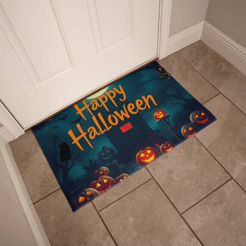 Happy Halloween Spooky Scene Indoor/Outdoor Door Mat