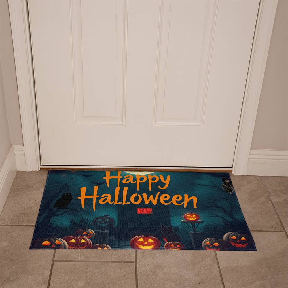 Happy Halloween Spooky Scene Indoor/Outdoor Door Mat