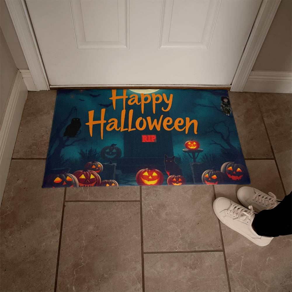 Happy Halloween Spooky Scene Indoor/Outdoor Door Mat