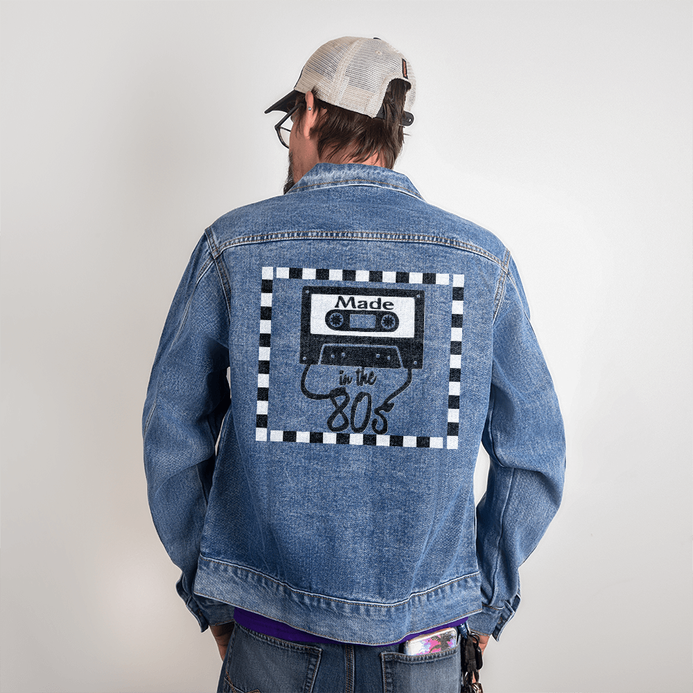 Made in the 80's Cassette Tape Men's Denim Jacket